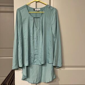 Asymmetrical silk top by Jennifer Lopez